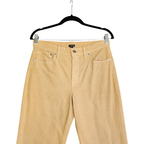 J Crew Womens High Rise Slim Demi Boot Pant in Corduroy Size 28 Tan Ankle Crop - Picture 2 of 13